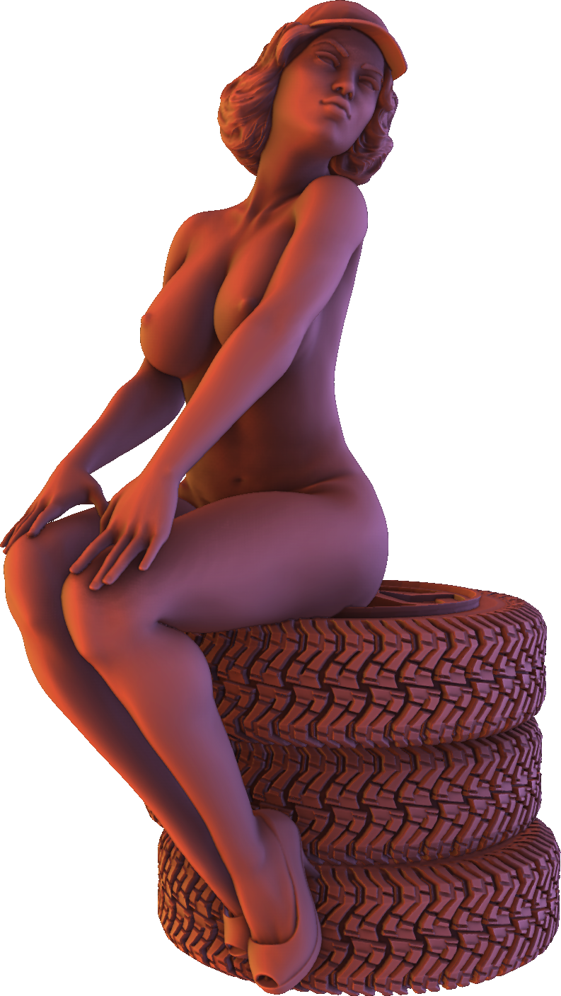 Alexa - Retro Girls - Violet - 100mm Pin Up/Figure/Model/Diorama