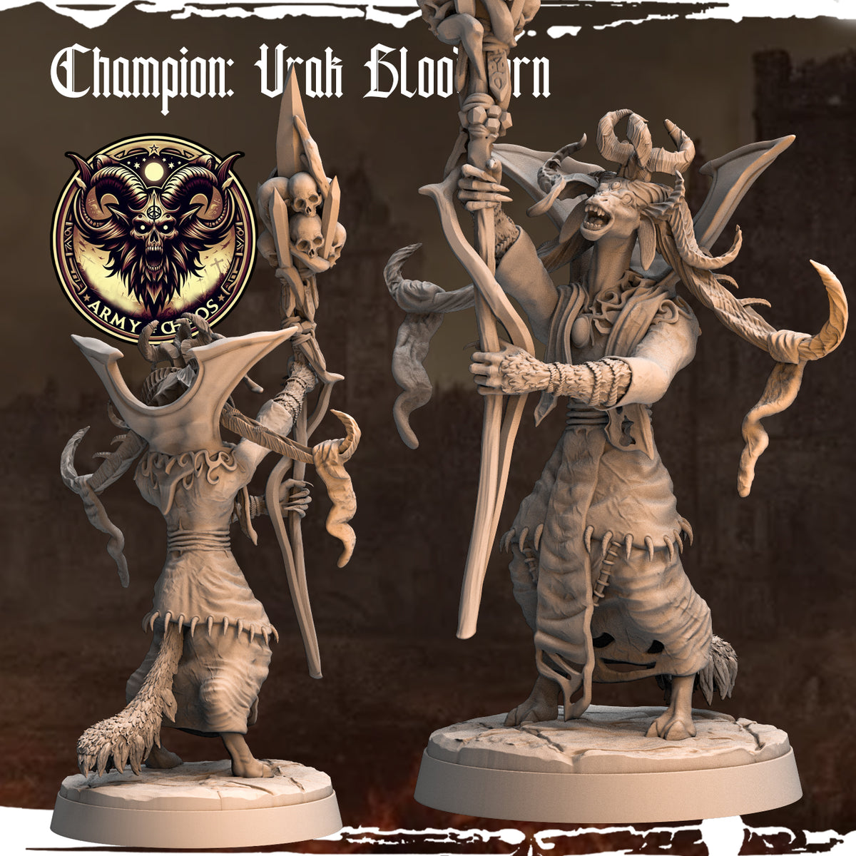 Monolith Arts - Beasts - Vrak Bloodhorn - DnD/TTRPG Figure/Miniature