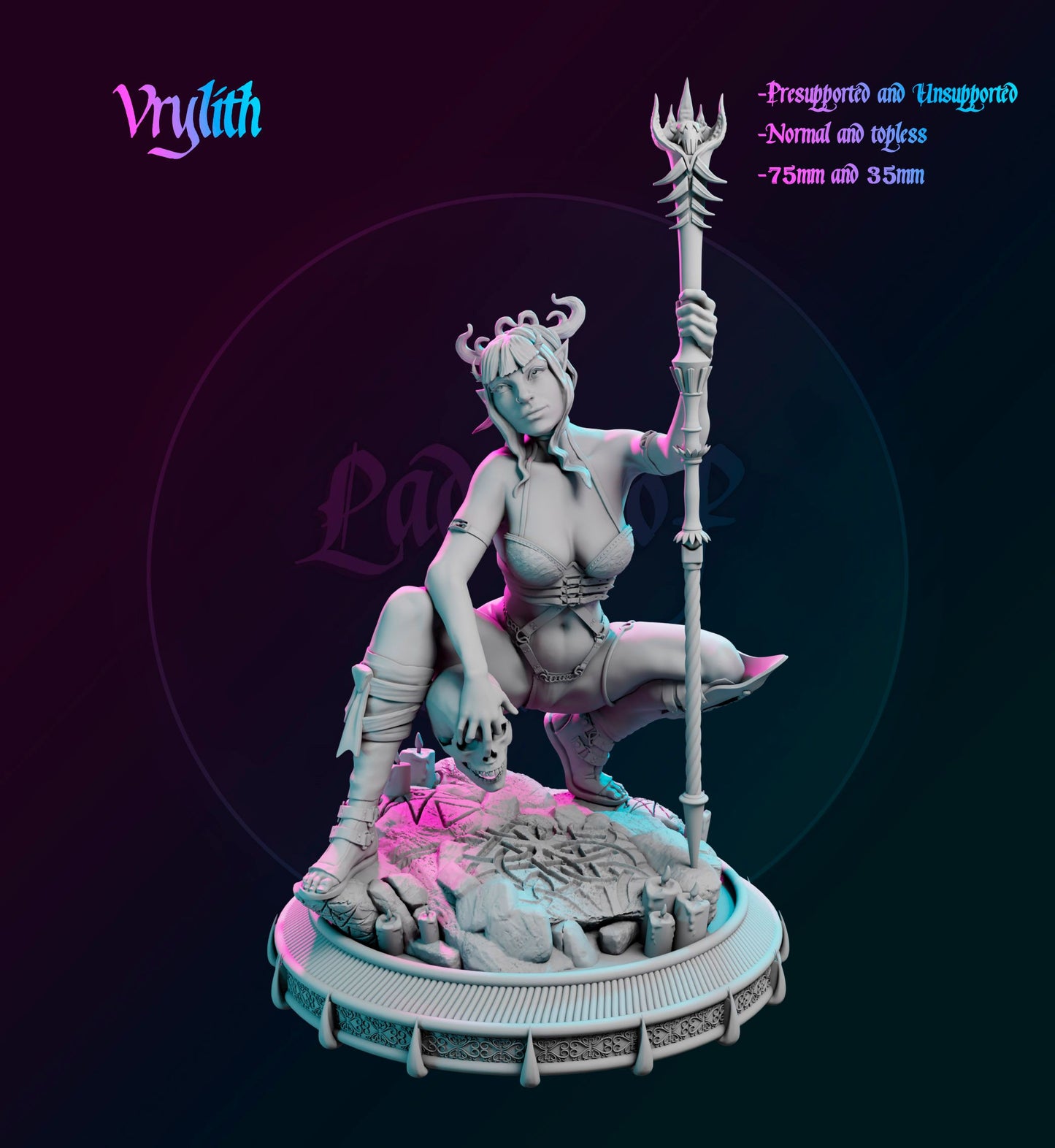 Gilmore Studio - Chaos Ladies #1 - Vrylith - 75mm Pin Up/Figure/Model/Diorama