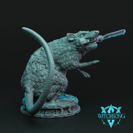 Witchsong Miniatures - Rat King's Throne - Equipped Direrat - 2 Poses - Helios3DPrinting