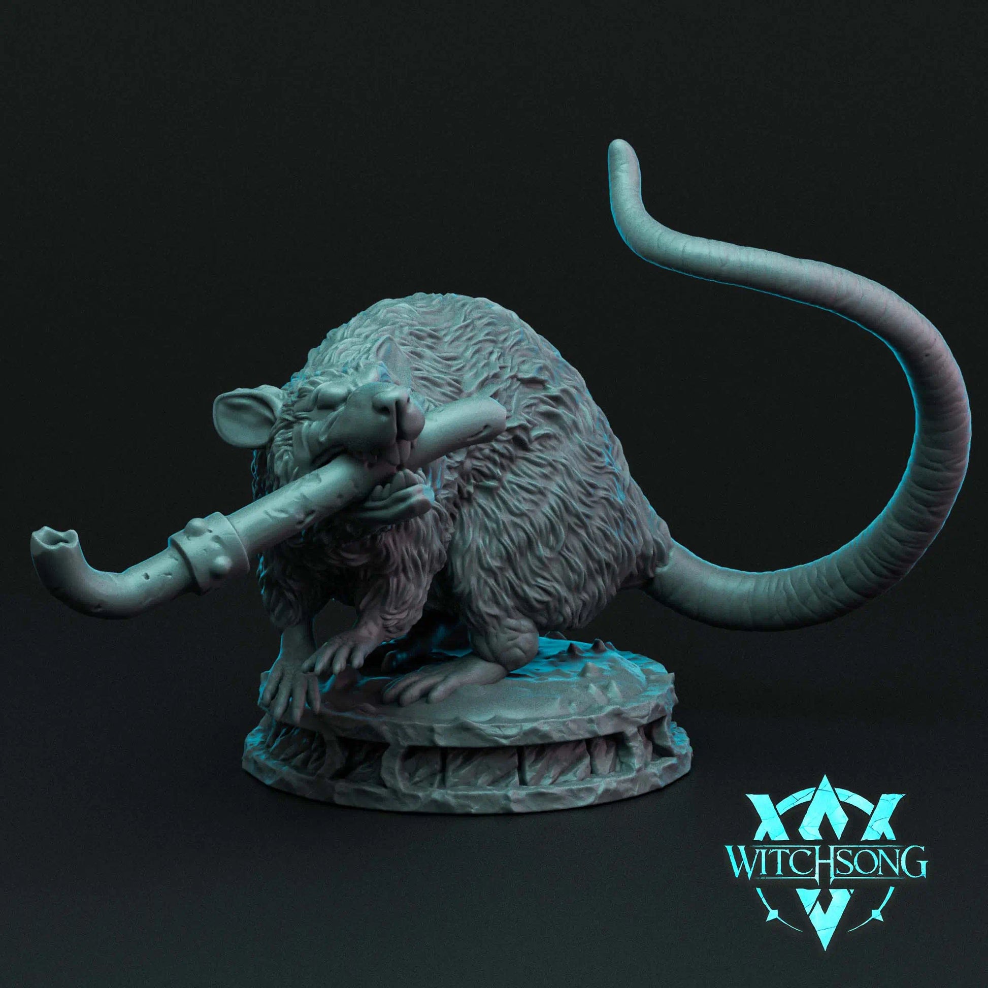 Witchsong Miniatures - Rat King's Throne - Equipped Direrat - 2 Poses - Helios3DPrinting