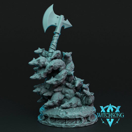 Witchsong Miniatures - Rat King's Throne - Rat Swarm - 2 Poses - Helios3DPrinting