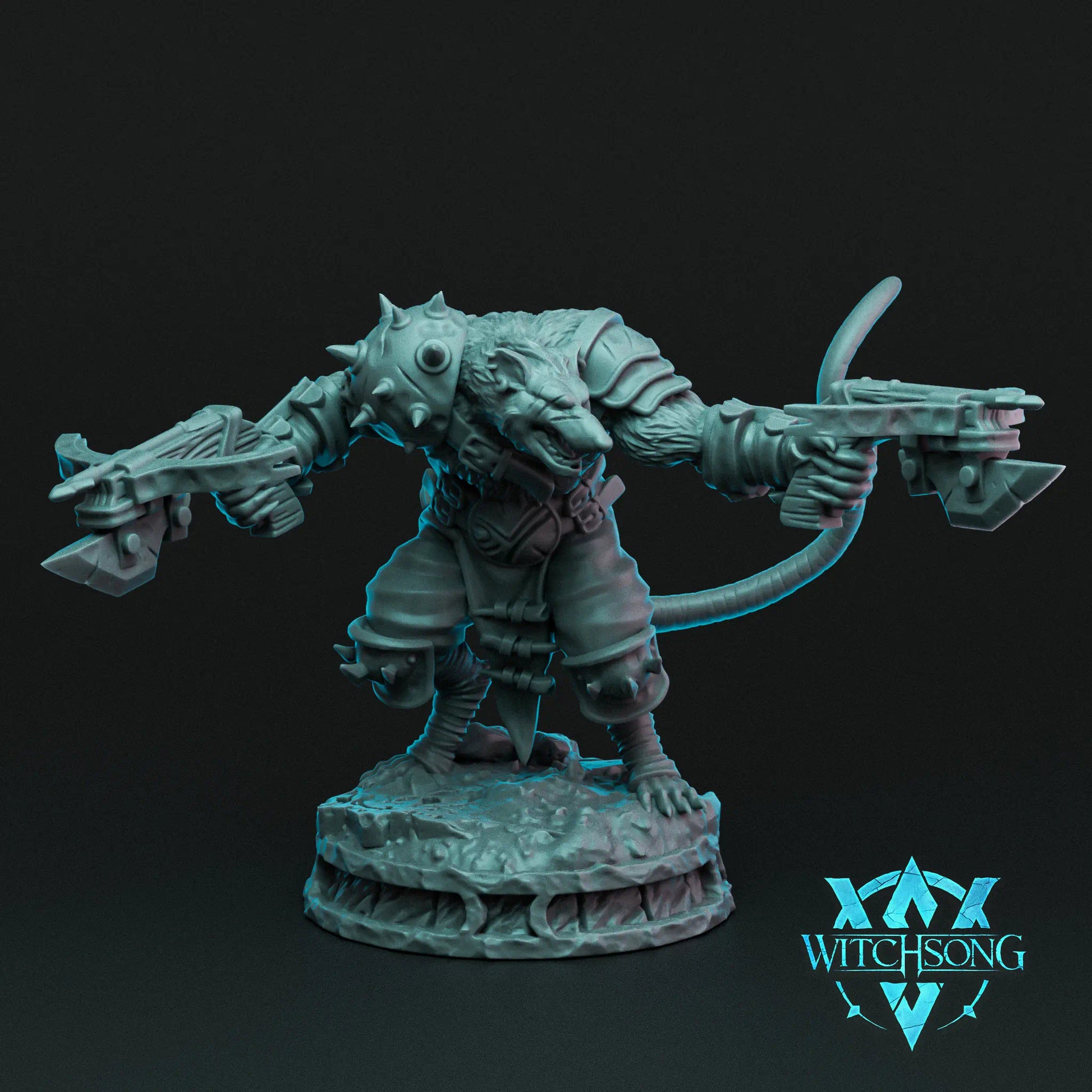 Witchsong Miniatures - Rat King's Throne - Wererat - 2 Poses - Helios3DPrinting