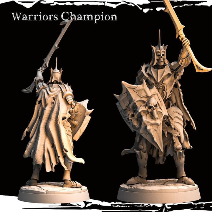 Monolith Arts - Skeletons - Warrior Champion - DnD/TTRPG Figure/Miniature