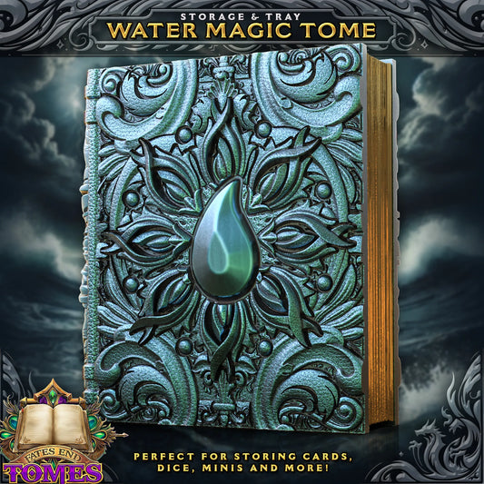 FatesEnd - Dice/Card Tome - Water Magic - DnD/TTRPG/Roleplaying/Wargames