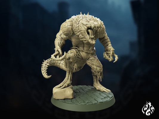 Crippled God Foundry - Werecrocodile - DnD/TTRPG Figure/Miniature