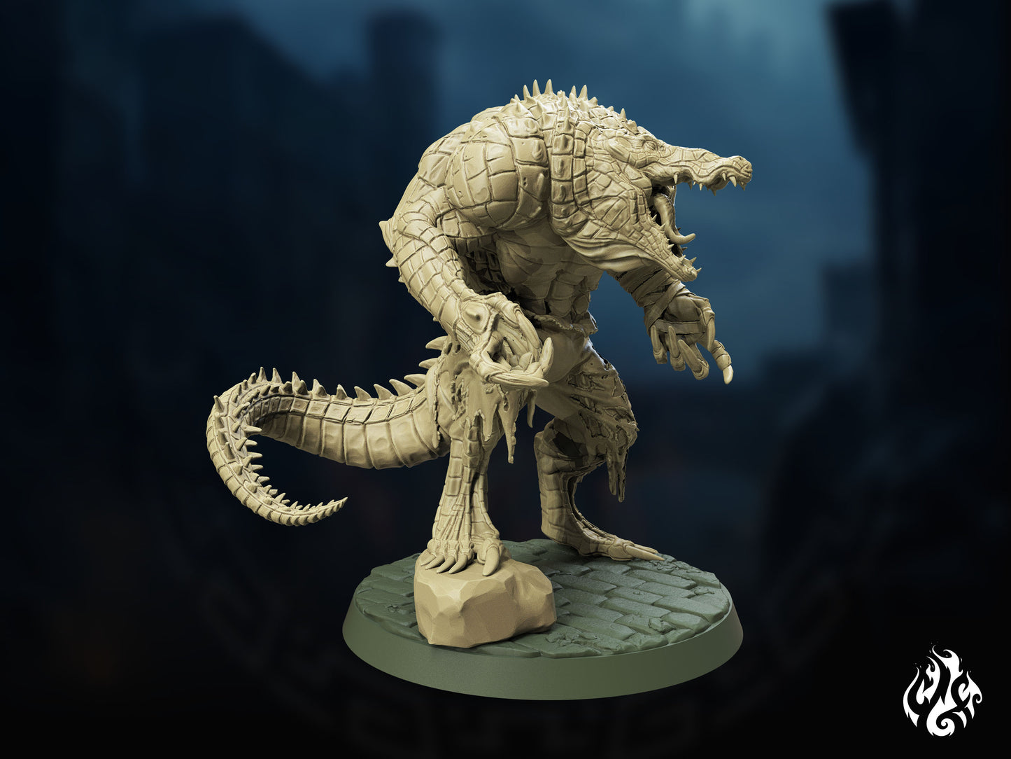 Crippled God Foundry - Werecrocodile - DnD/TTRPG Figure/Miniature