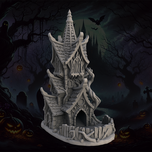 Fantasy3DTabletop - Wicked Manor Dice Tower - DnD/TTRPG/Roleplaying/Wargames