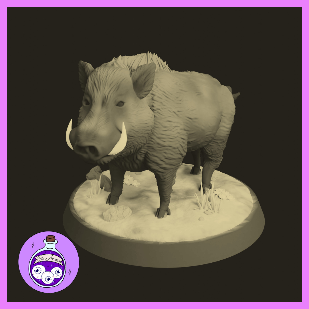 Ella's Arcanum - Wild Hunt - Boar/Giant Boar- DnD/Pathfinder/TTRPG