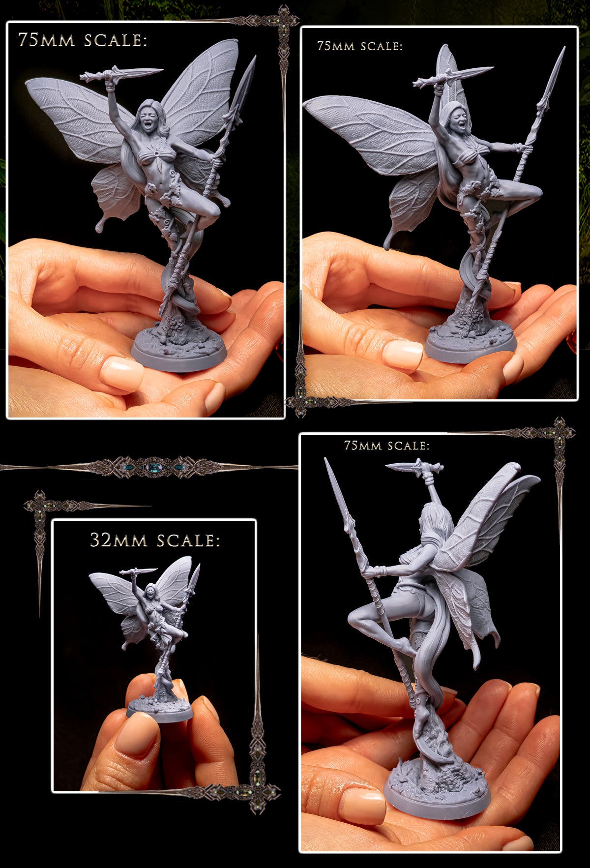 Printomancer - Winged Dryad: Cinnamon - 32/75mm Pin Up/Figure/Model/Diorama