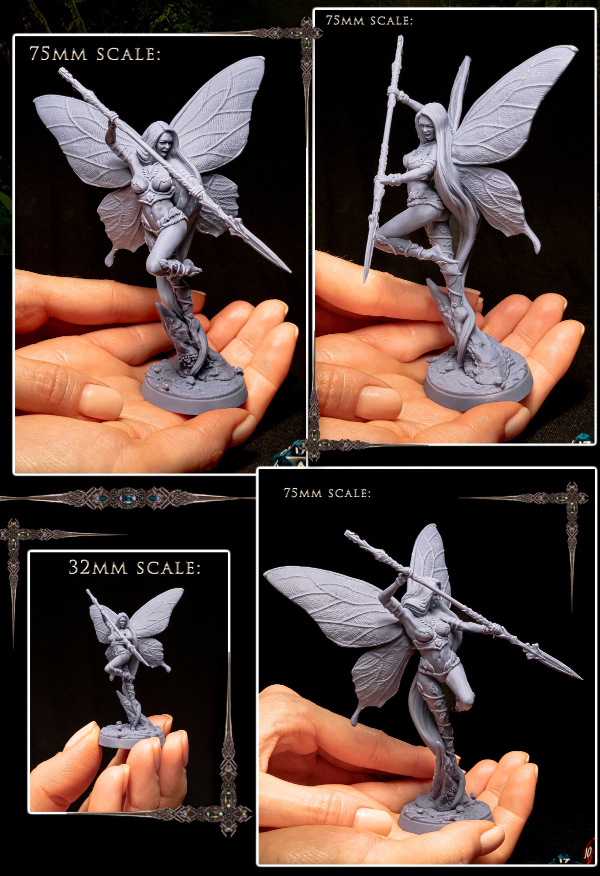 Printomancer - Winged Dryad: Tulip - 32/75mm Pin Up/Figure/Model/Diorama