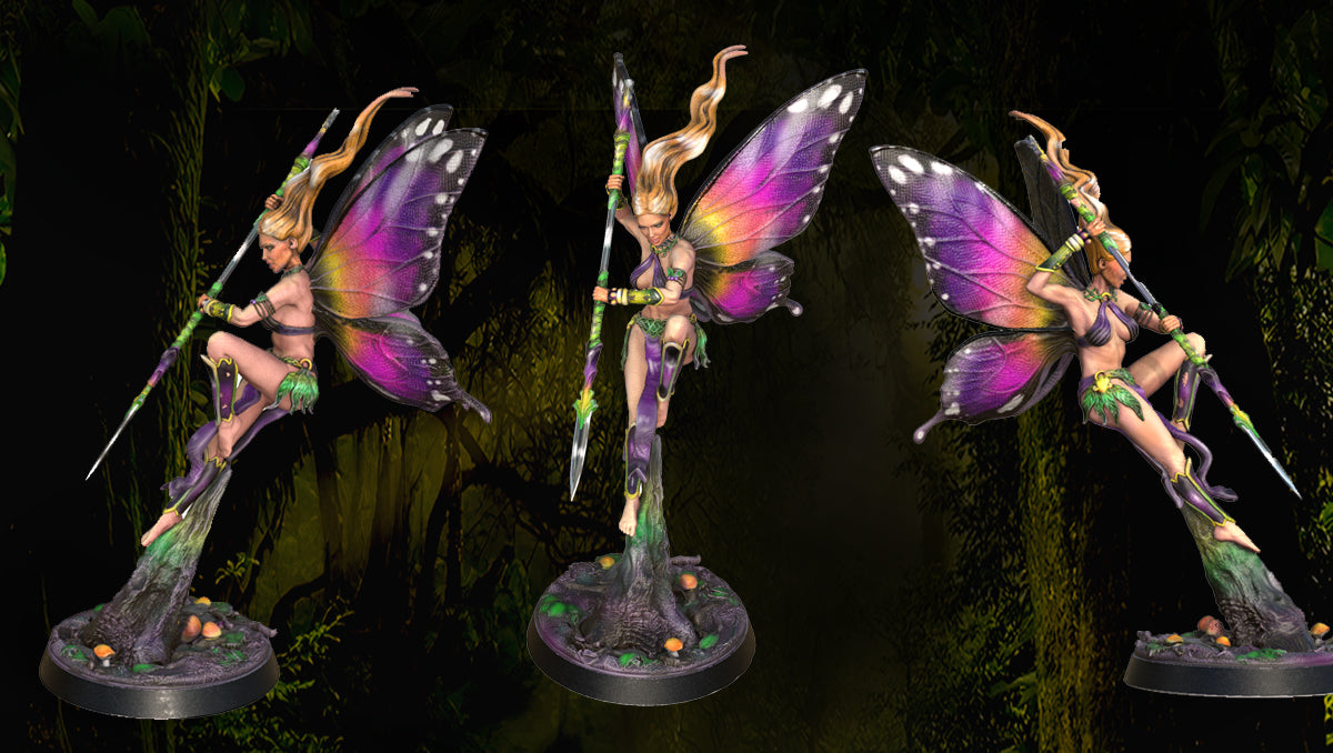 Printomancer - Winged Dryad: Lotusia - 32/75mm Pin Up/Figure/Model/Diorama