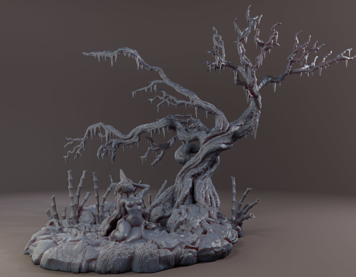 Alain Viesca - Yuki Onna (Lure) - 32/75/120mm Pin Up/Figure/Model/Diorama - Helios3DPrinting