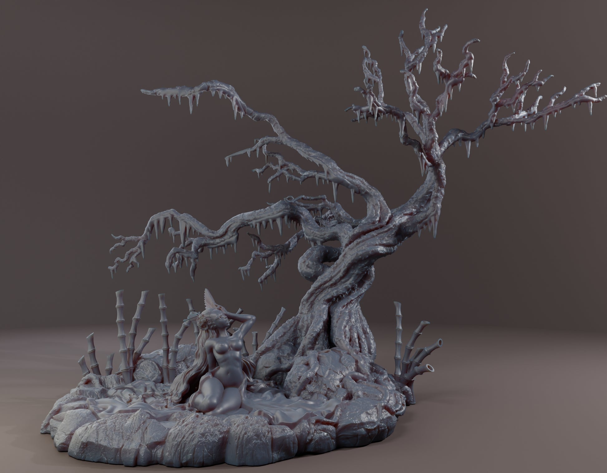 Alain Viesca - Yuki Onna (Lure) - 32/75/120mm Pin Up/Figure/Model/Diorama - Helios3DPrinting