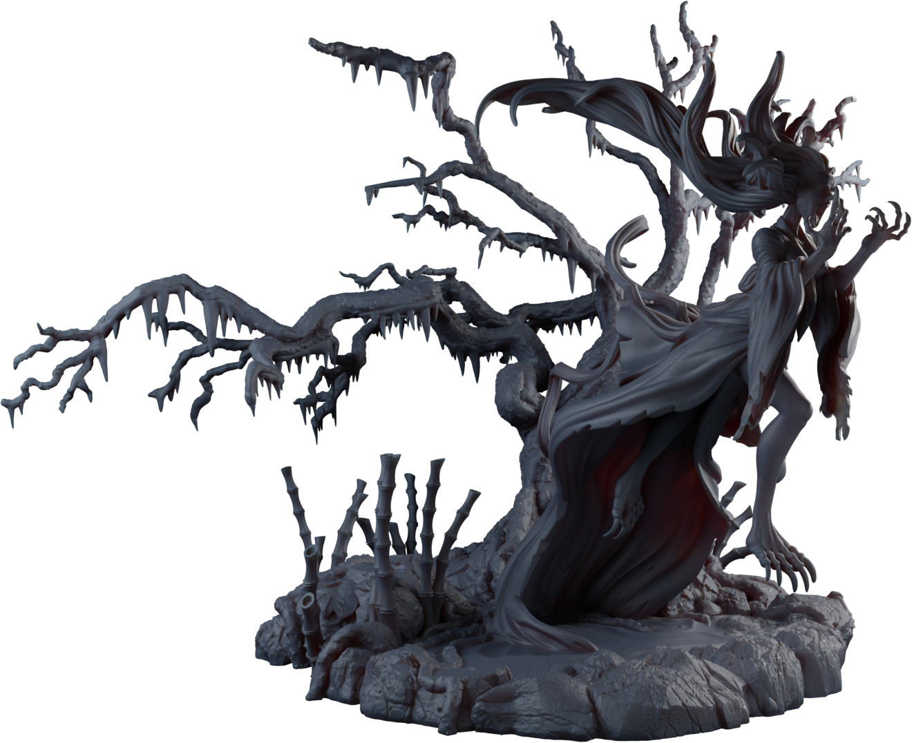 Alain Viesca - Yuki Onna (Attack) - 32/75/120mm Pin Up/Figure/Model/Diorama - Helios3DPrinting