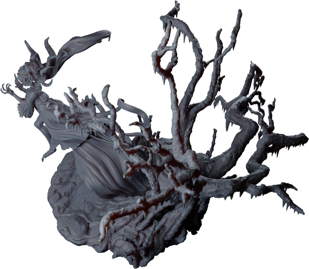 Alain Viesca - Yuki Onna (Attack) - 32/75/120mm Pin Up/Figure/Model/Diorama - Helios3DPrinting