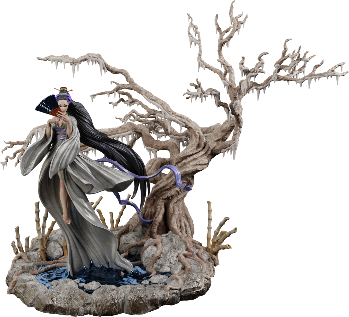 Alain Viesca - Yuki Onna (Lure) - 32/75/120mm Pin Up/Figure/Model/Diorama - Helios3DPrinting
