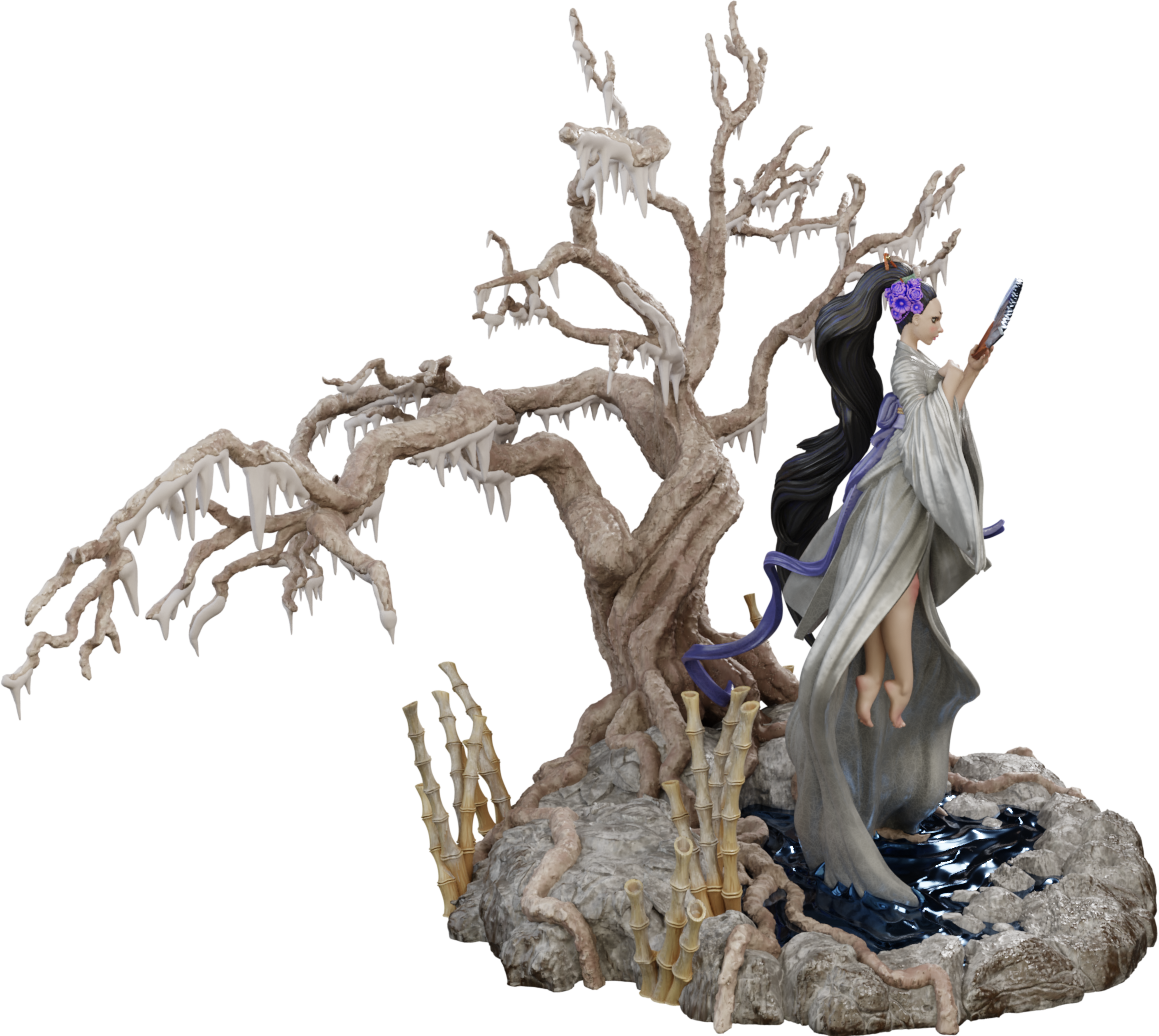 Alain Viesca - Yuki Onna (Lure) - 32/75/120mm Pin Up/Figure/Model/Diorama - Helios3DPrinting