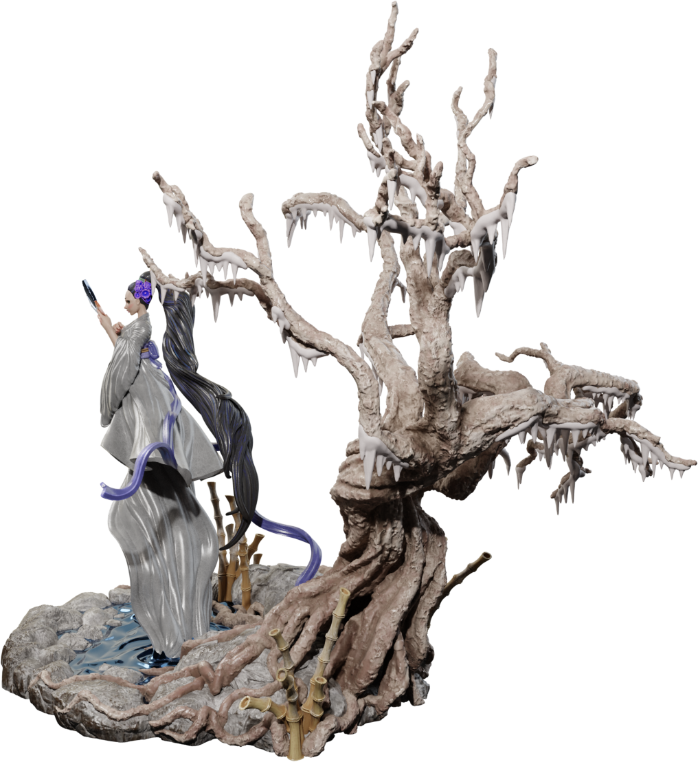 Alain Viesca - Yuki Onna (Lure) - 32/75/120mm Pin Up/Figure/Model/Diorama - Helios3DPrinting