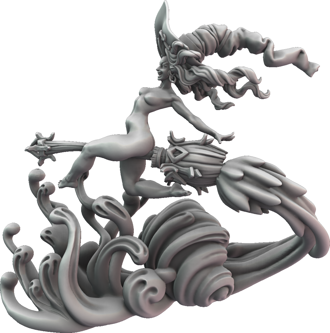 Blackthorn Miniatures - Witch - 75mm Pin Up/Figure/Model/Diorama