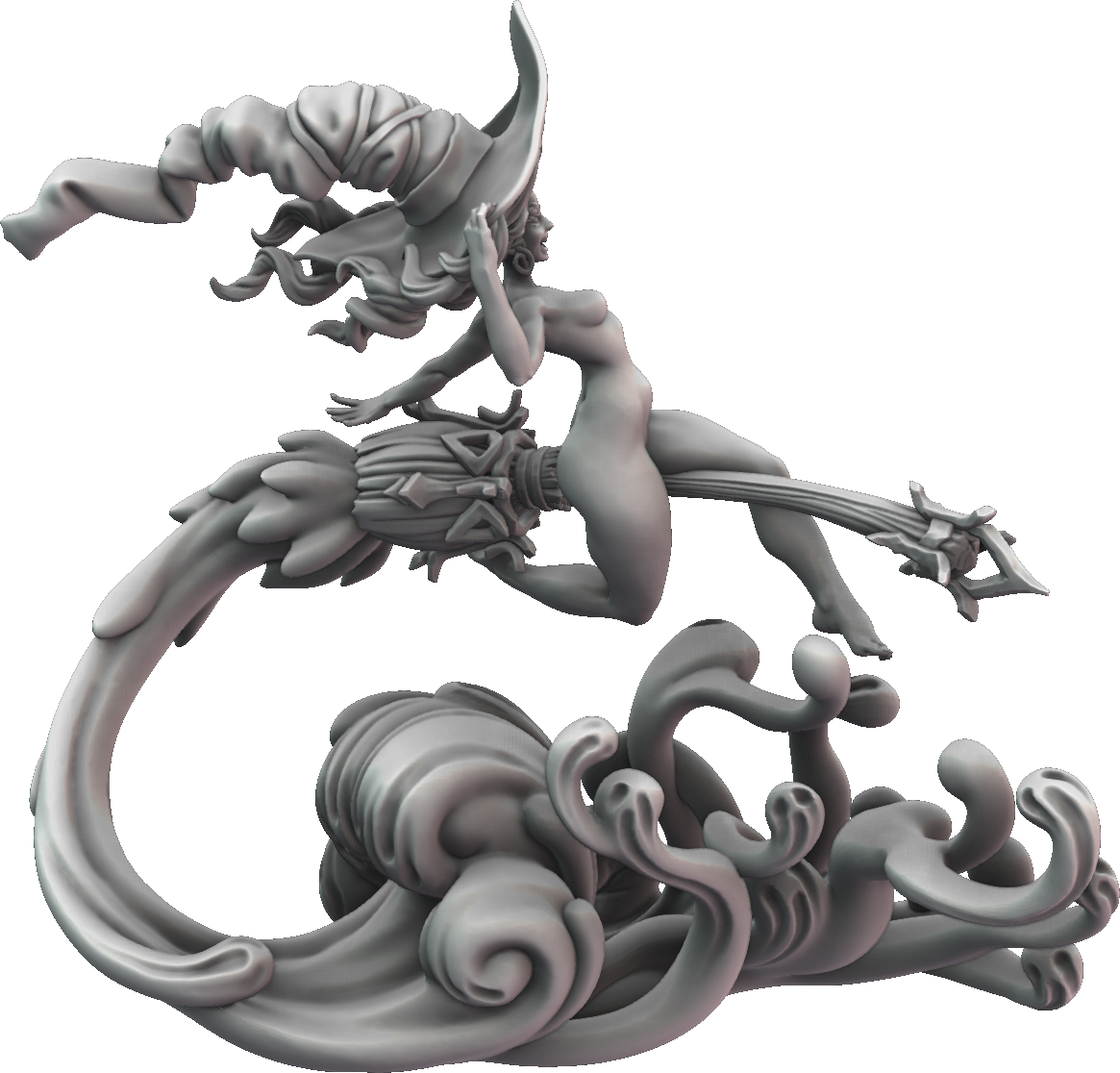 Blackthorn Miniatures - Witch - 75mm Pin Up/Figure/Model/Diorama