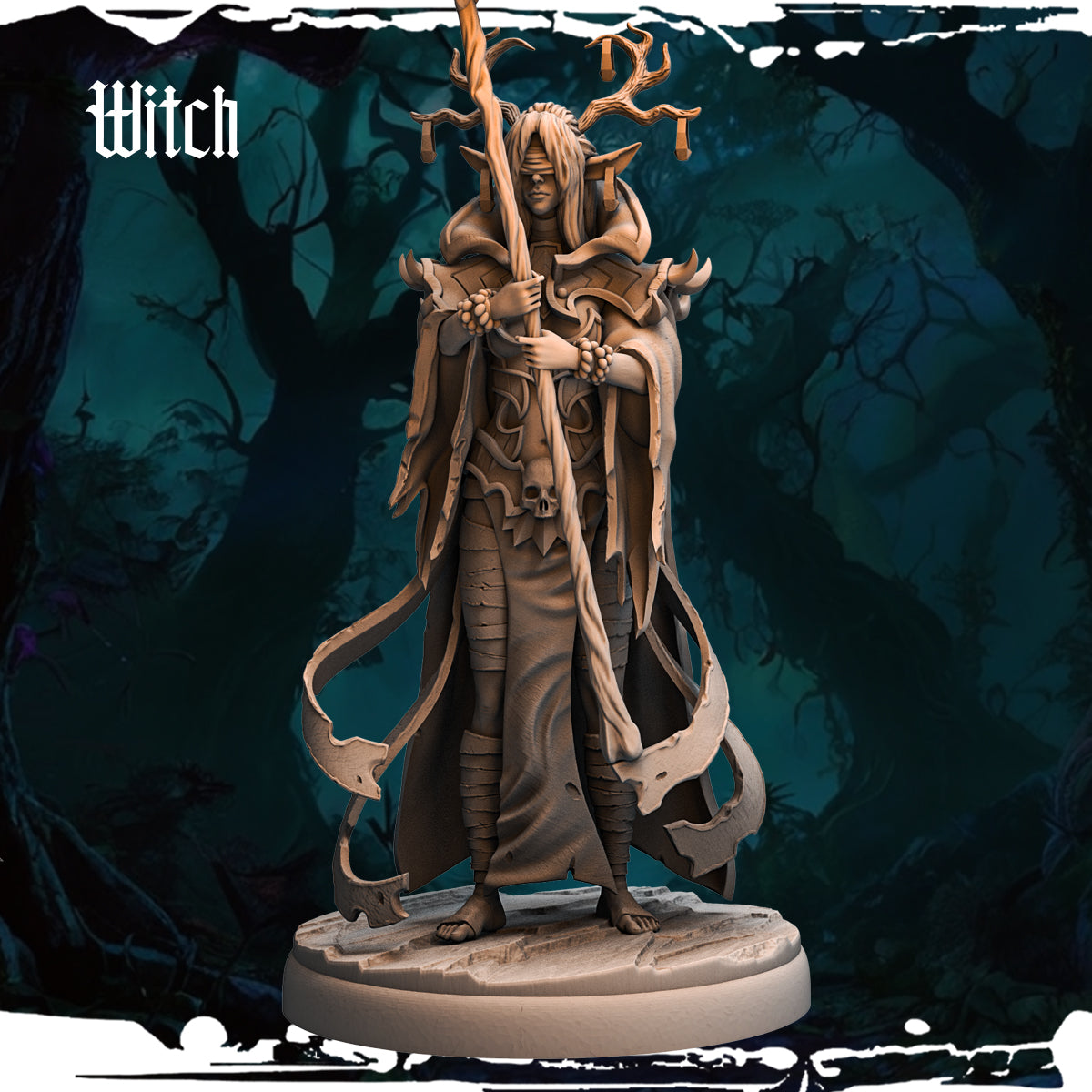 Monolith Arts - Dark Elves - Witch - DnD/TTRPG Figure/Miniature