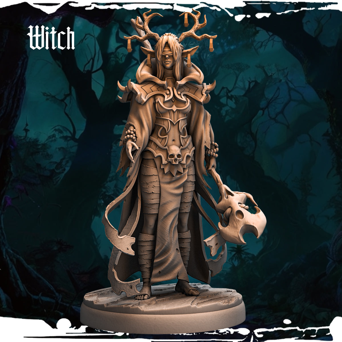 Monolith Arts - Dark Elves - Witch - DnD/TTRPG Figure/Miniature