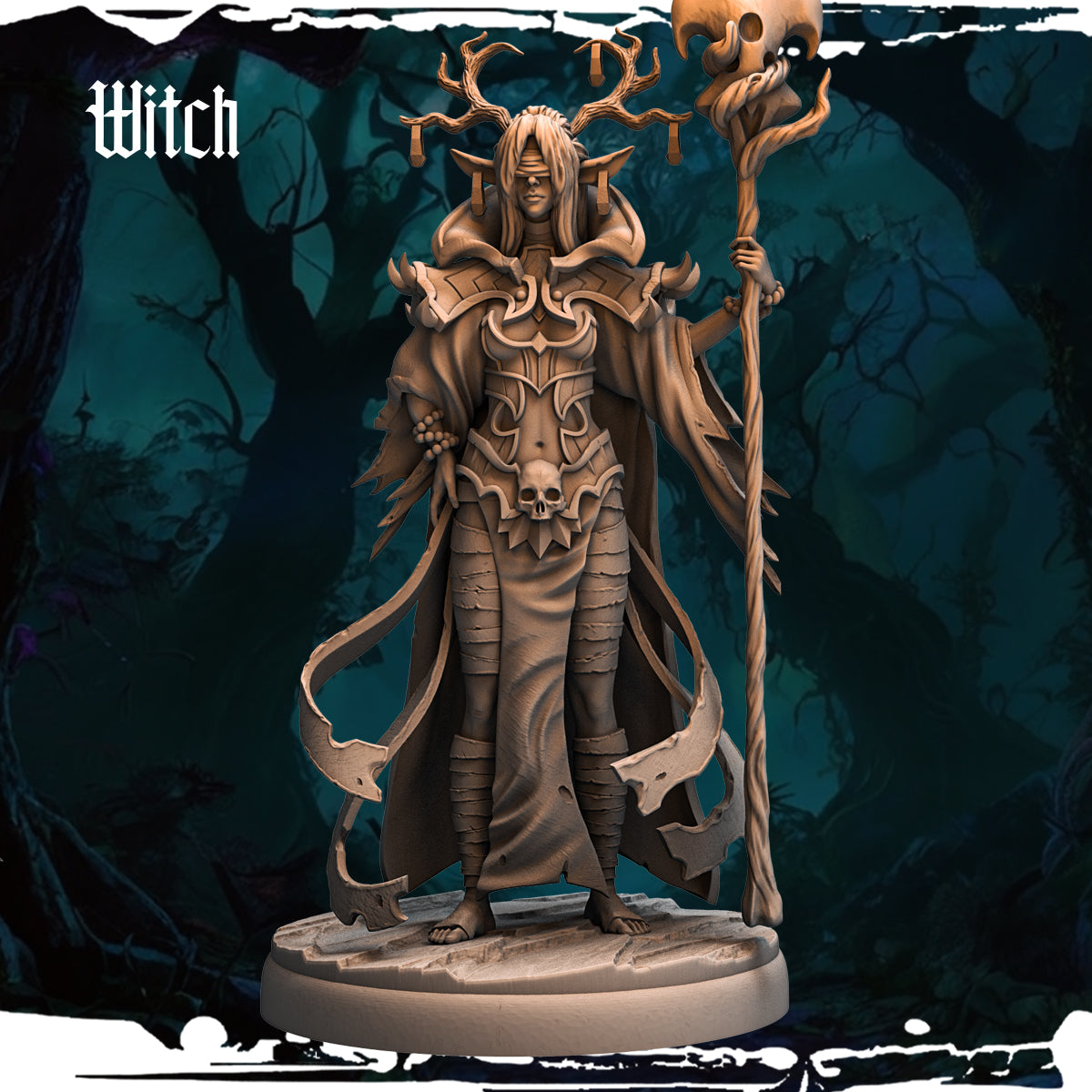 Monolith Arts - Dark Elves - Witch - DnD/TTRPG Figure/Miniature