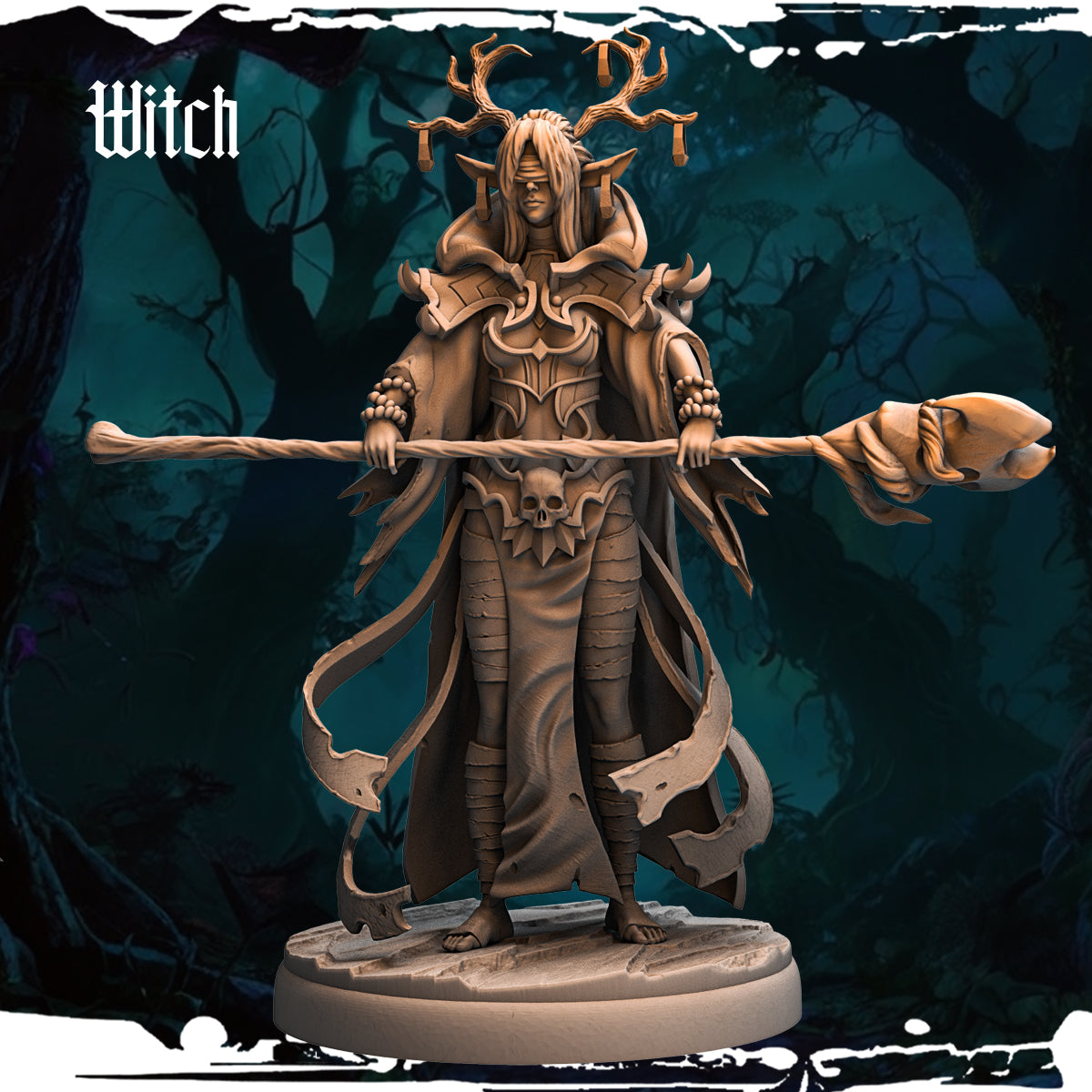 Monolith Arts - Dark Elves - Witch - DnD/TTRPG Figure/Miniature