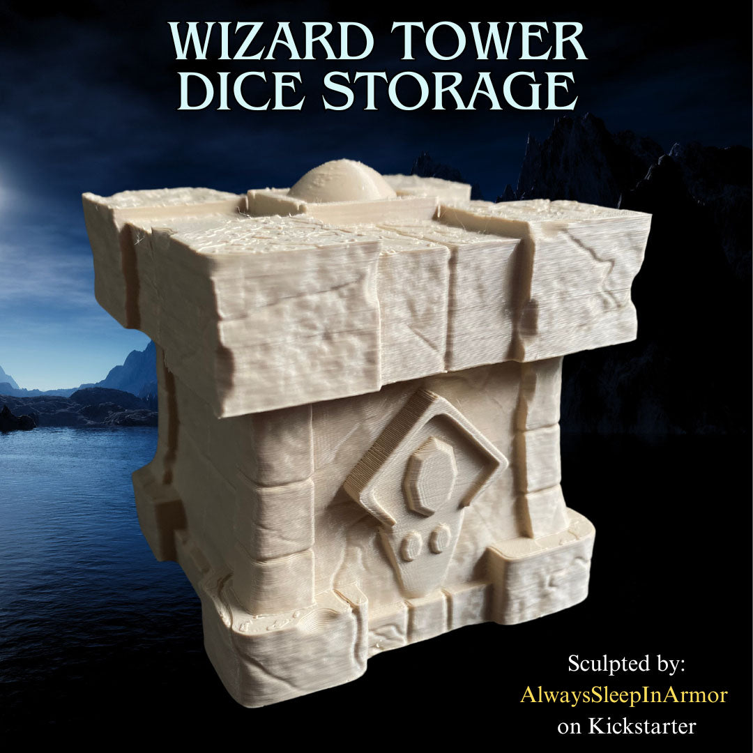 Always Sleep in Armor - Wizard Dice Box - DnD/TTRPG/Roleplaying/Wargames - Helios3DPrinting