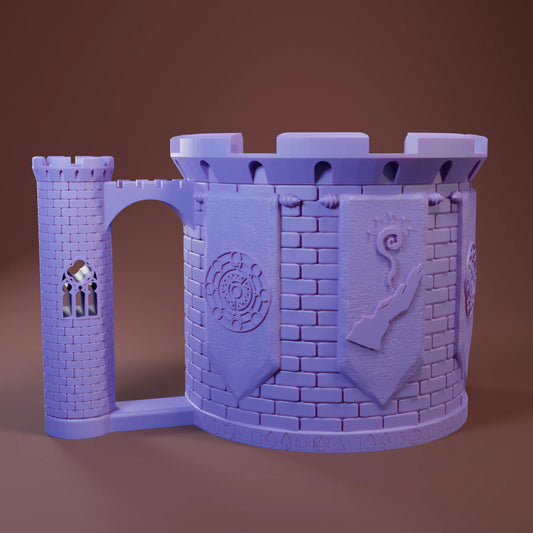 Jacob & Kira - Can-Holding Dice Towers - Wizard - DnD/TTRPG/Roleplaying/Wargames