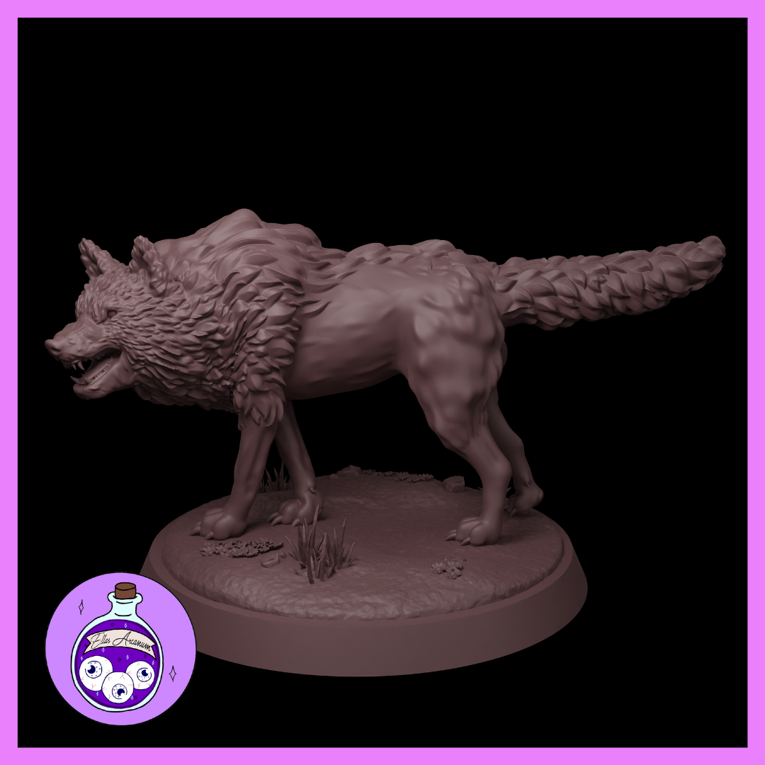 Ella's Arcanum - Wild Hunt - Dire Wolves - 3 Poses - DnD/Pathfinder/TTRPG