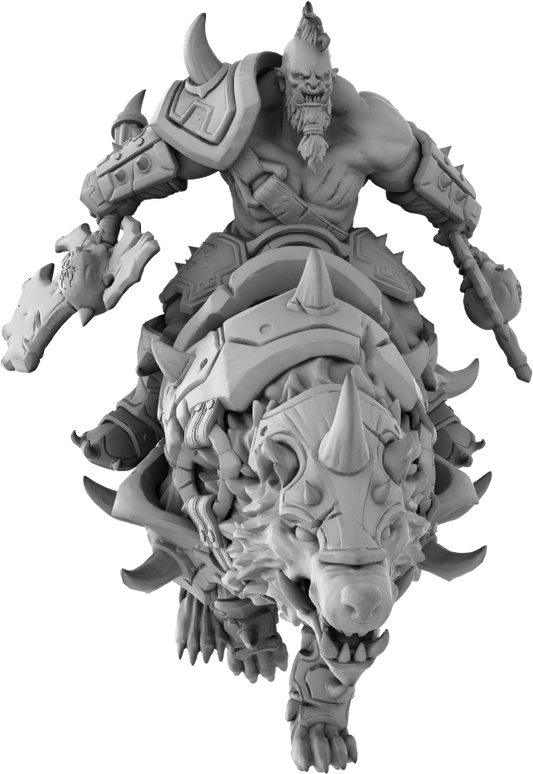 Brayan Nafarrate - Orc w/wolf #1 - DnD/TTRPG Figure/Miniature