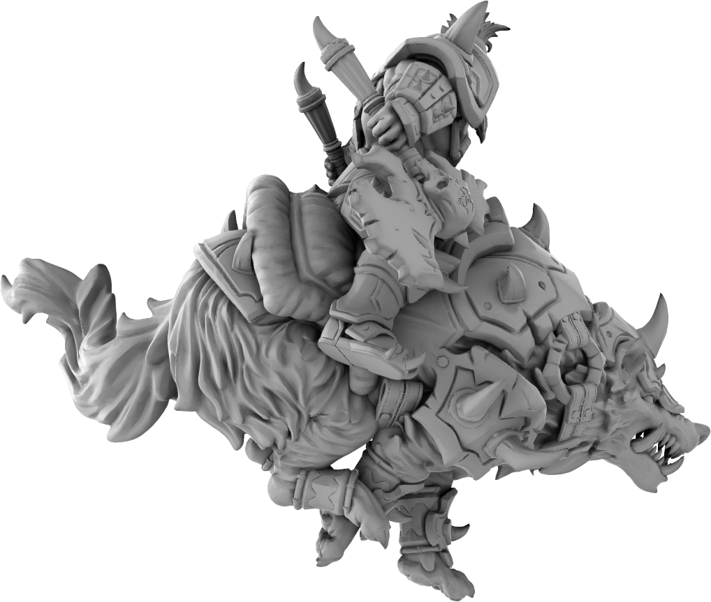 Brayan Nafarrate - Orc w/wolf #1 - DnD/TTRPG Figure/Miniature
