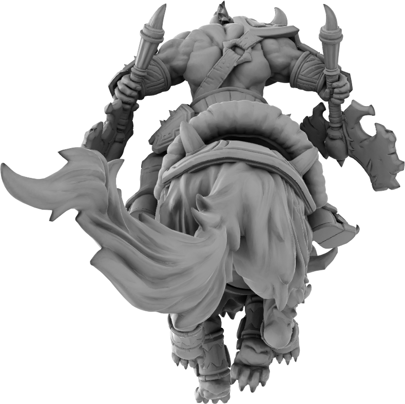 Brayan Nafarrate - Orc w/wolf #1 - DnD/TTRPG Figure/Miniature