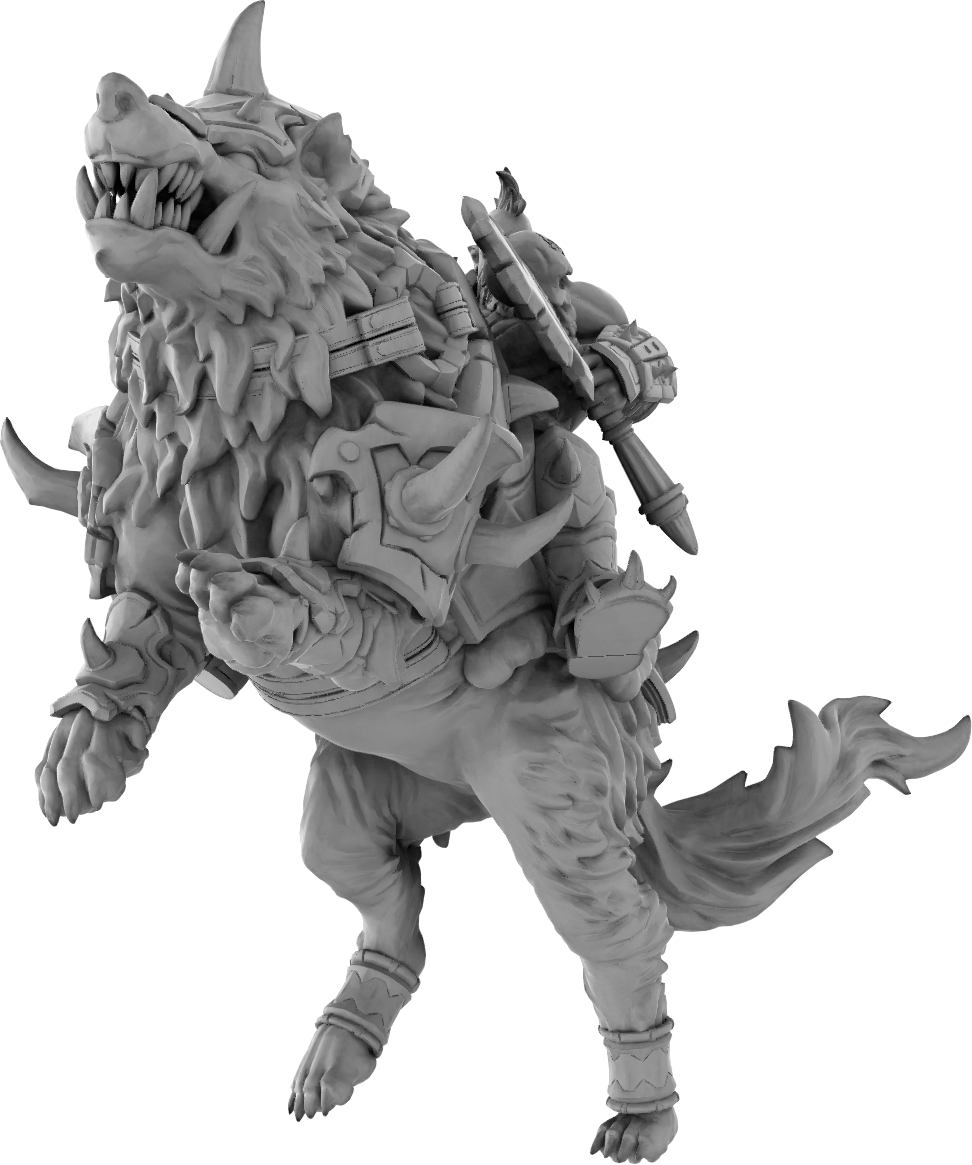 Brayan Nafarrate - Orc w/Wolf #2 - DnD/TTRPG Figure/Miniature