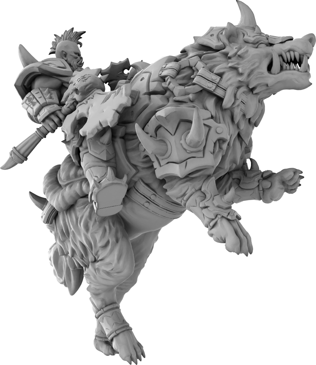 Brayan Nafarrate - Orc w/Wolf #2 - DnD/TTRPG Figure/Miniature