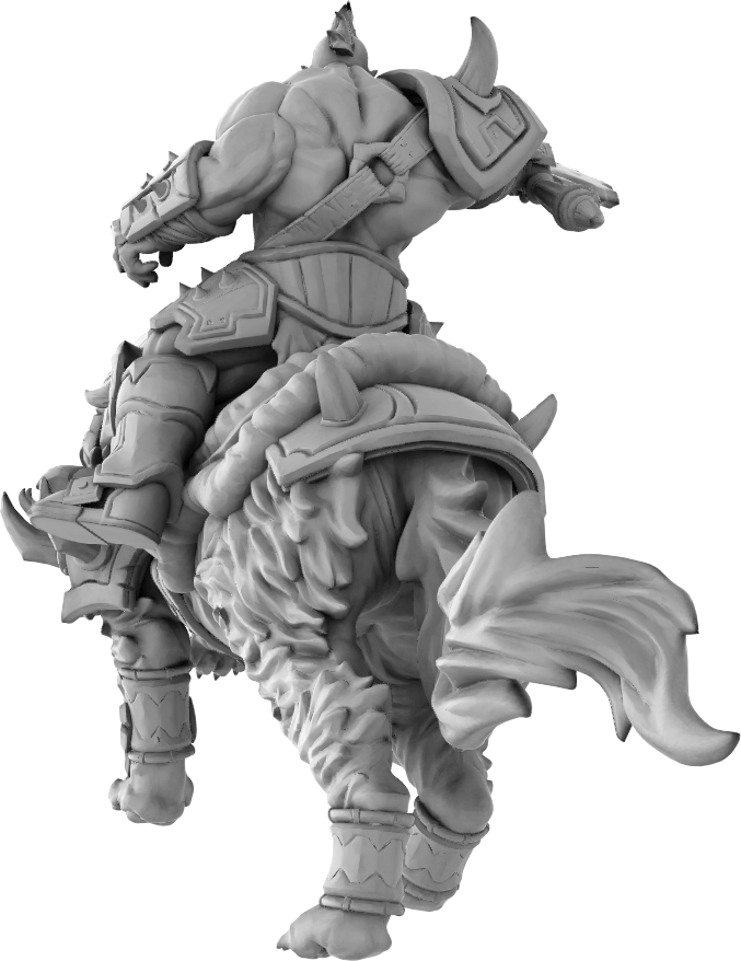 Brayan Nafarrate - Orc w/Wolf #3 - DnD/TTRPG Figure/Miniature