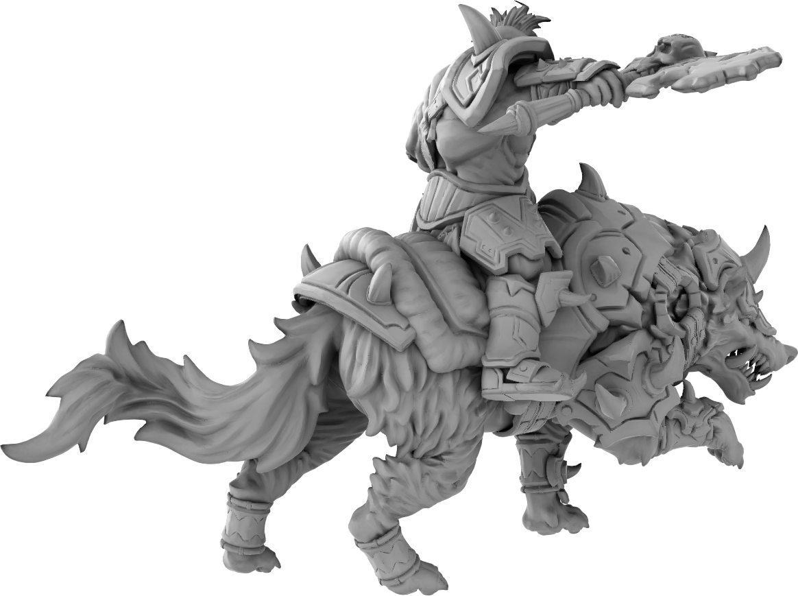 Brayan Nafarrate - Orc w/Wolf #3 - DnD/TTRPG Figure/Miniature