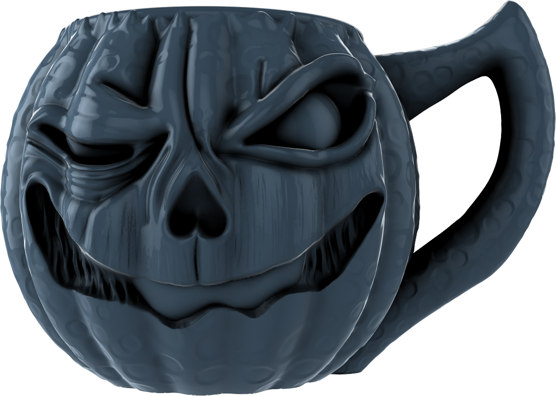 Digital Creative Works - Pumpkin Mug #7 - Halloween Prop/Decoration
