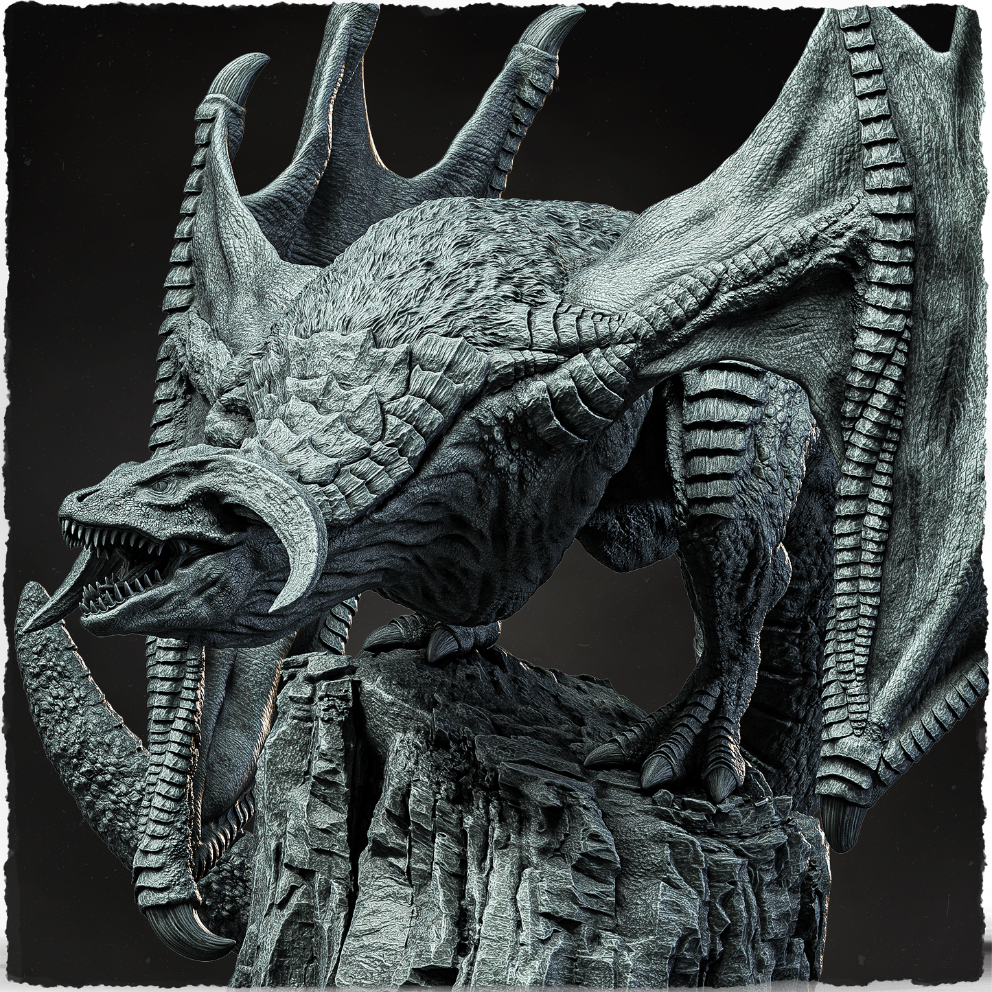 Evox Arts - Arcanterra #3 - Gale Wing Wyvern - DnD/TTRPG Figure/Miniature