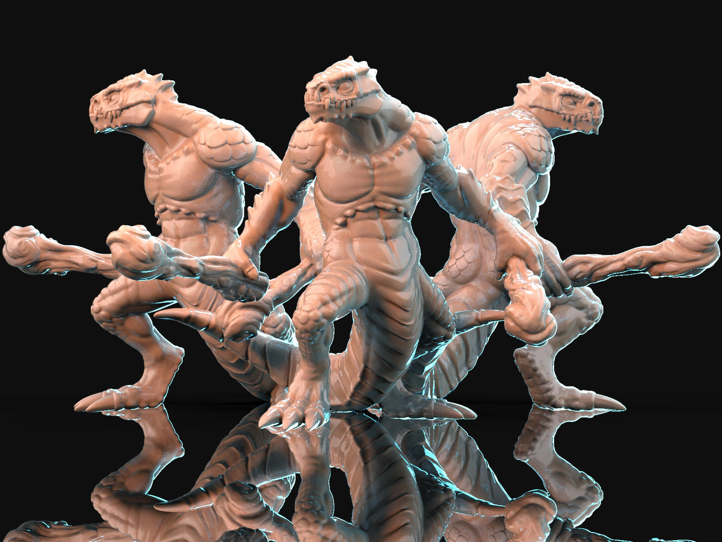 Brayan Nafarrate - Bestiary #1 - Lizardman #3 - DnD/TTRPG Figure/Miniature