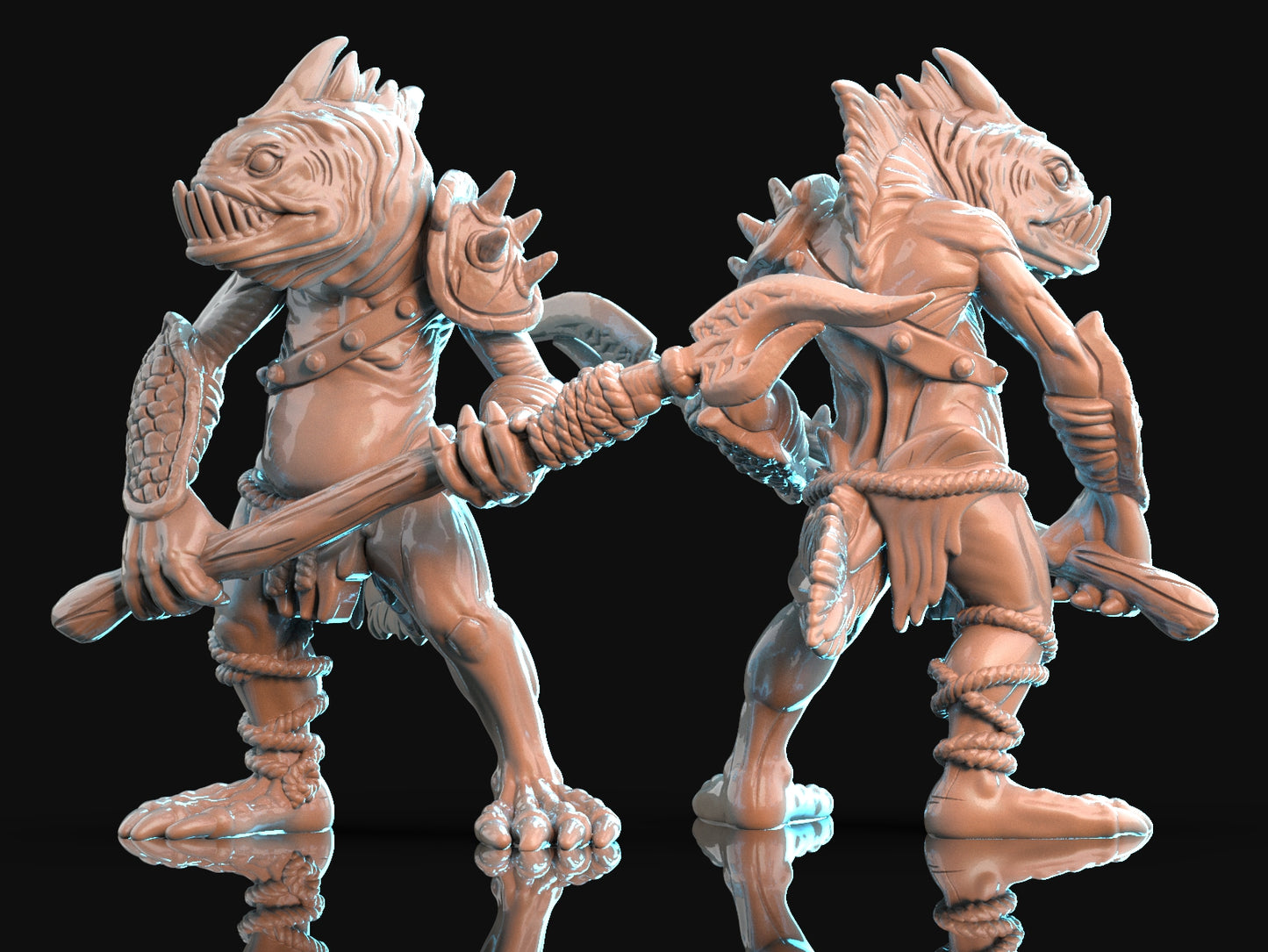 Brayan Nafarrate - Bestiary #1 - Sahuagin #2 - DnD/TTRPG Figure/Miniature