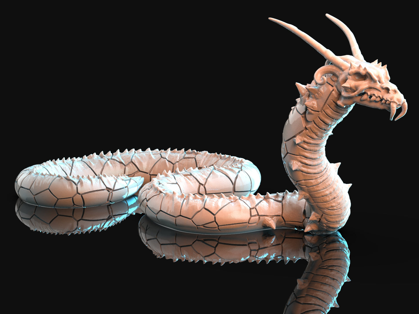 Brayan Nafarrate - Bestiary #1 - Giant Horned Snake - DnD/TTRPG Figure/Miniature