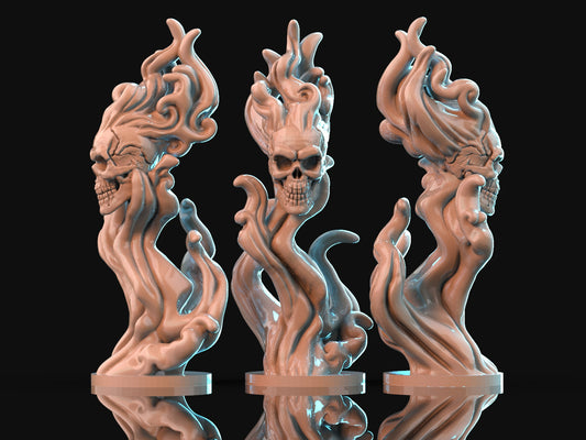 Brayan Nafarrate - Bestiary #1 - Flameskull #2 - DnD/TTRPG Figure/Miniature