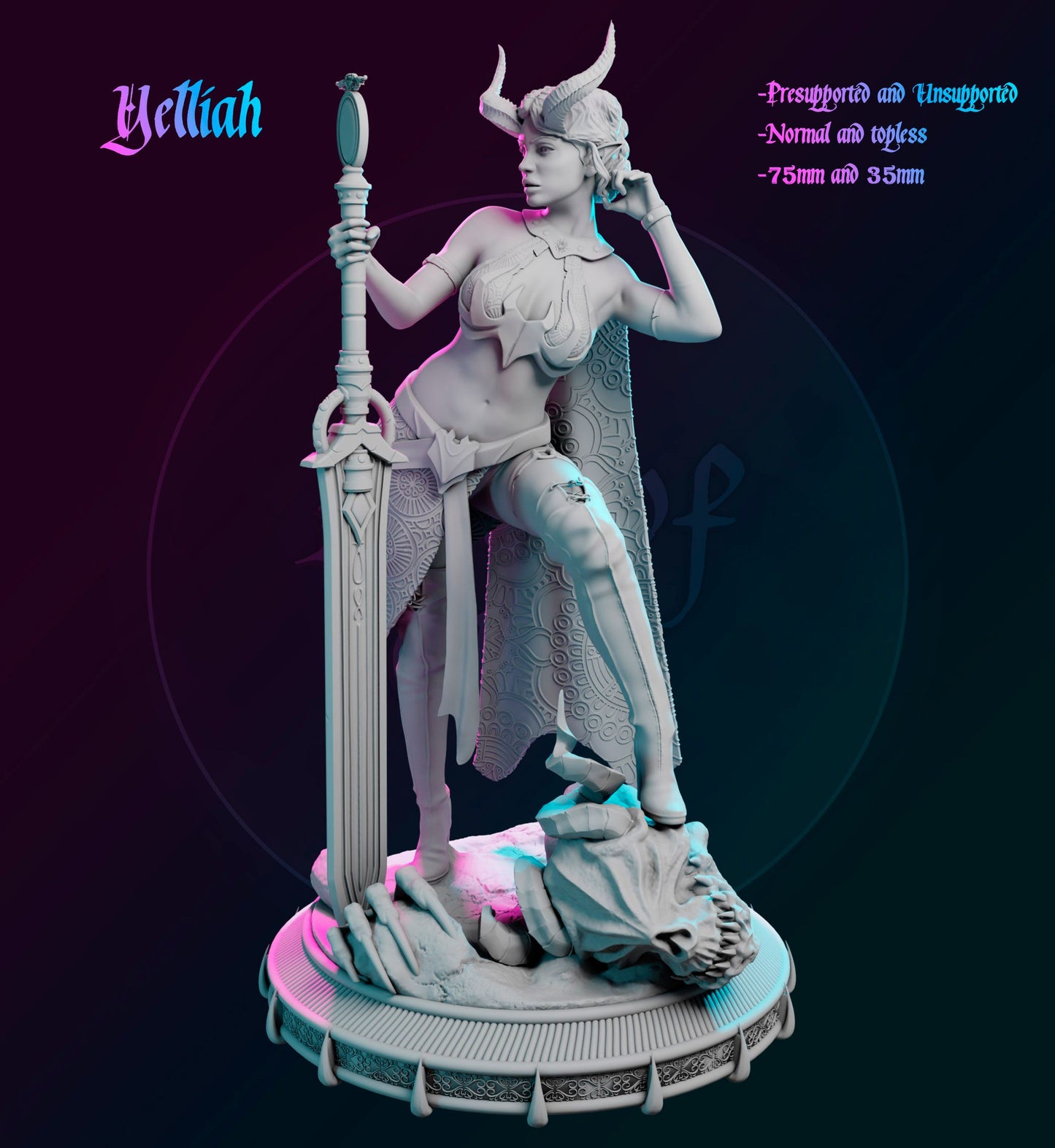 Gilmore Studio - Chaos Ladies #1 - Yelliah - 75mm Pin Up/Figure/Model/Diorama