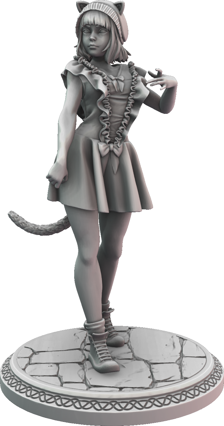 Wild Miniatures - Neko Girls - Yumiko - 75mm Pin Up/Figure/Model/Diorama