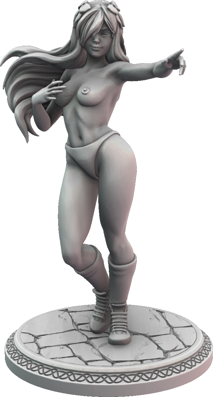 Wild Miniatures - Neko Girls - Yuri - 75mm Pin Up/Figure/Model/Diorama