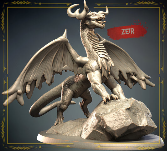 3D IPStudios - Dragons Worlds #1 - Zeir - DnD/TTRPG Figure/Miniature - Helios3DPrinting