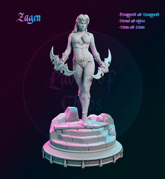 Gilmore Studio - Chaos Ladies #1 - Zagen - 75mm Pin Up/Figure/Model/Diorama